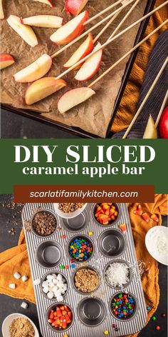 homemade caramel apple bar recipe with apples and marshmallows