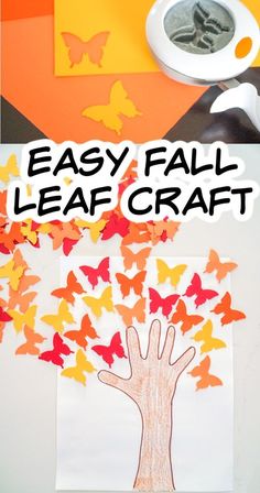 an easy fall leaf craft for kids to make