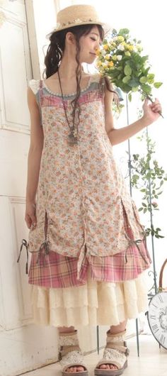 Mon Mon Mori, Mori Outfits, Casual Mori, Prarie Dress, Linen Dress Pattern