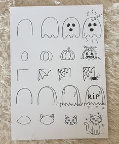 a sheet of paper that has some drawings on it with different shapes and numbers in the background