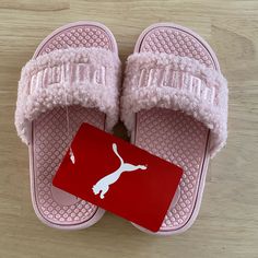 Questions? Leave A Comment Below! Puma Slides, Pink Kids, Puma Shoes, Pumas Shoes, Sandals Flip Flops, Cool Cats, Cute Shoes, Flip Flop Sandals, Slide Sandals