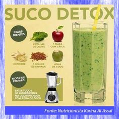 an image of a green smoothie in a blender with instructions on how to use it