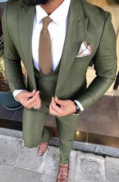 Men Suit Wedding 3 Piece Green Suit Men Groom Wear Suit One | Etsy Men Suit Wedding, Olive Green Suit, Olive Green Weddings, Branding Inspo