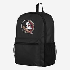 Introducing a backpack that will put you at the front of the pack of fandom. Carry the team with this Florida State Seminoles Legendary Logo Backpack next time you go to work, school, the gym, or a much-needed weekend getaway. Features Team-colored design so you can rep the team in style Team logo display, in case there were any doubts where your allegiances lie Two dedicated exterior full-zip pockets so you've got plenty of room for all your stuff Interior laptop sleeve, making this a must for Back To School Black College Bag, Black College Bag For Back To School, College School Spirit Bags For Back To School, Back To School Spirit College Bags, Black Bags For Sports With School Spirit Style, Black Backpack For Sports Events, Black College Backpack, Black School Spirit Bag For College, School Spirit Travel Backpack