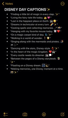 the disney day caption is displayed in this screenshoter's phone screen