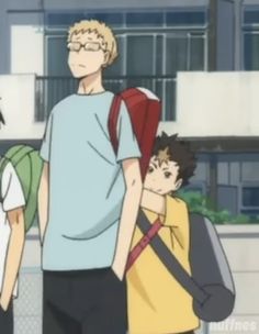 tiny nishinoya pushing tsukki Anime Wall Art, Anime Stuff