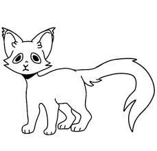 a drawing of a cat that is drawn in the style of an animal with large eyes