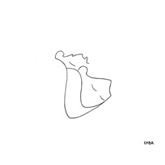 a line drawing of a woman's profile