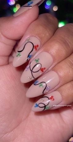 Disney Nails Acrylic Christmas, Cute Disney Nails Christmas, Disney Themed Nails Acrylic Christmas, Christmas Nails 2023 Trends Gel Short, Mickey Nails Christmas, Christmas Disney Nails Simple, Xmas Disney Nails, Disney Nail Designs Christmas, Disney Holiday Nails Christmas