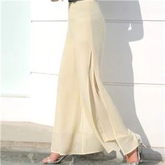 Brand Name: BigsweetyStyle: Office LadyOrigin: Mainland ChinaWaist Type: HIGHDecoration: NONEFabric Type: ChiffonPant Style: Wide Leg PantsMaterial: PolyesterFit Type: LOOSELength: Full LengthSeason: Spring/AutumnClosure Type: Zipper FlyModel Number: MF721498Pattern Type: SolidFront Style: Flat Y2k Pants, Trousers Casual, Shorts Style, Long Trousers, Crop Top Blouse, Cutout Dress, Side Split, Straight Pants, Trouser Pants