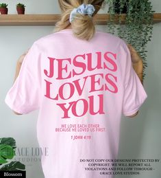 Jesus Loves You Comfort Colors Shirt Love Like Jesus Shirt Christian Merch Christian Tee Jesus is King Bible Verse Shirt Christian Apparel  Jesus Loves You for Women Easy 30 day return policy Christian Merch, Jesus Is King, Love Like Jesus, Jesus Tees, Bible Verse Shirt, Jesus Shirt, Christian Tees, Christian Apparel, Comfort Colors Shirt