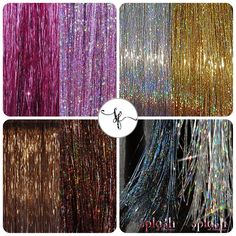 40 Shiny & Sparkle Hair Tinsel Set 200 Strands | Etsy Gold Hair Tinsel, Sparkle Hair, Feather Extensions, Hair Tinsel, Fairy Hair, Altered Art Projects, Hair Jewellery, Popular Colors, Feathered Hairstyles