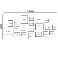 a diagram showing the size and width of an area in which there is no furniture