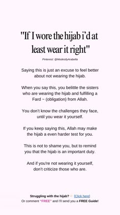 an ad with the words if i wore the hijab id at least wear it right