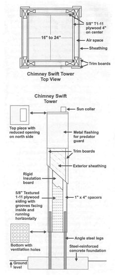 an architectural drawing showing the different types of windows