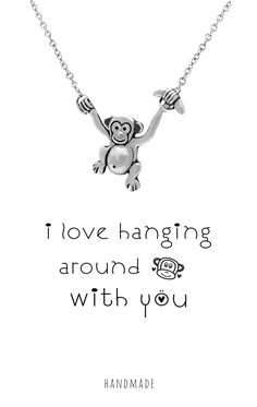 PRICES MAY VARY. Monkey Charm. This monkey necklace for women serves as a symbol of good fortune and a beautiful reminder of the love and well wishes sent to the wearer. A lovely gift to mom or to a friend to remind them of how you love their presence. Quote Necklace. This dainty minimalist monkey gifts for women is a delicate symbol of the bond between loved ones. This monkey themed gifts is a good mothers day mama necklace, friendship necklace, mother daughter necklace, monkey necklace for gir Novelty Necklaces For Valentine's Day Gift, Novelty Jewelry Gift For Mother's Day, Novelty Jewelry For Mother's Day Gift, Silver Novelty Necklace For Gift, Sterling Silver Novelty Necklace For Gift, Novelty Jewelry For Birthday And Mother's Day, Valentine's Day Silver Necklace With Message Card, Silver Necklace With Message Card For Valentine's Day, Silver Necklace With Message Card As Gift