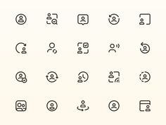 the symbols for different languages and expressions are shown in black on an off - white background