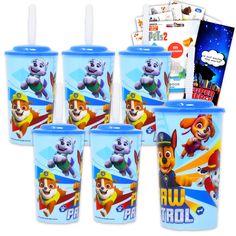 PRICES MAY VARY. Paw Patrol Tumbler Cup Set - Bundle with 6 Paw Patrol Cups with Lids and Straws Plus Secret Life of Pets Stickers, More | Paw Patrol Tumbler with Straw. This Paw Patrol tumbler set includes 6 cups with lids and straws, each with colorful artwork of favorite Paw Patrol characters Chase, Skye, Rubble, and more. Sure to be a hit with Paw Patrol fans of all ages, these Paw Patrol cups are great to use as party favors, party supplies, goodie bag fillers, gift basket fillers, and more Paw Patrol Tumbler, Paw Patrol Cups, Pets Stickers, Paw Patrol Party Supplies, Cups With Lids And Straws, Paw Patrol Characters, 4 Birthday, Paw Patrol Party, Secret Life Of Pets