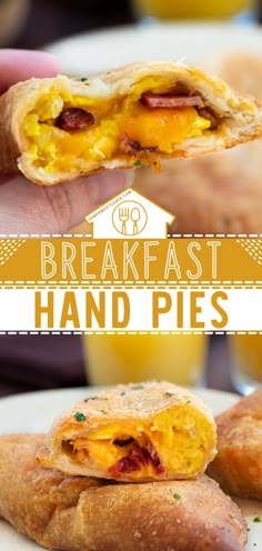 the breakfast hand pies are ready to be eaten