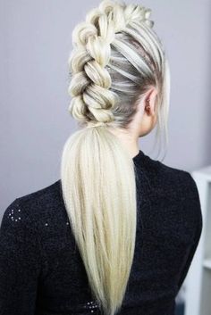 Mohawk Braid Styles, Disney Hairstyles, Braided Mohawk Hairstyles, French Braid Ponytail, Mohawk Styles, Lumpy Space, Mens Hairstyles Medium