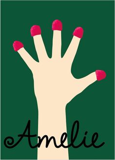 a hand with four fingers and the word amelie on it