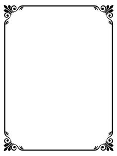 a black and white square frame with an ornate design on the bottom, it is blank for