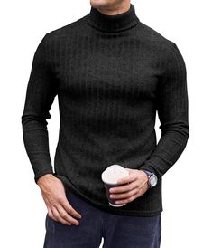 PRICES MAY VARY. 【Soft Material】This thermal shirts made of breathable and comfortable material, soft and lightweight, more friendly to skin and comfy to wear, bring you soft touching experience. 【DESIGN】 Turtleneck design, Solid color long sleeve shirt more attractive, ribbed, slim fit shirt fits most body types, fashion and comfortable. 【Occasions】Men's thermal shirt great for all seasons, suitable for holiday, birthday, beach, Casual, Informal Business, Work, Vacation, Date, Wedding and Trave Men Turtleneck, Layered Turtleneck, Denim Jacket And Jeans, Work Vacation, Turtle Neck Men, Fitted Jumper, Turtleneck T Shirt, Mens Thermals, Grey Turtleneck