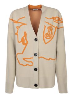 The Knight Hunter Cardigan by Burberry stands out with its vibrant design featuring an iconic beige and ochre graphic pattern. Its comfortable structure and refined cut make it an essential piece for a contemporary and sophisticated wardrobe.Composition: 96% Cotton, 3% Polyamide, 1% Elastane Sophisticated Wardrobe, Graphic Motif, The Knight, Beige Cardigan, Button Cardigan, Burberry Women, Knitwear Cardigan, Vibrant Design, Knitwear Women