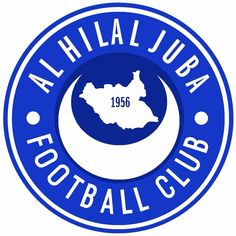 a blue and white logo with the word football club in it's middle circle