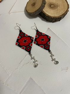 Beautiful Big earrings with a red flower and an original pendant Made from Czech beads Hypoallergenic clasp Length 4.2 inches (10.5cm) Width 1.5 inches (4cm) If you want these earrings in a different color, write to me and I will be happy to make them for you. >Back to my shop: https://www.etsy.com/shop/jewelrybylarisa?ref=seller-platform-mcnav Colorful Beaded Drop Flower Earrings For Gift, Elegant Round Beads Flower Earrings As Gift, Elegant Flower Earrings With Round Beads As Gift, Red Beaded Dangle Jewelry, Colorful Beaded Flower Earrings For Gift, Flower Drop Earrings With Dangling Beads For Gifts, Elegant Earrings With Colorful Beads For Gift, Traditional Flower Drop Earrings With Dangling Beads, Red Beaded Drop Earrings As Gift