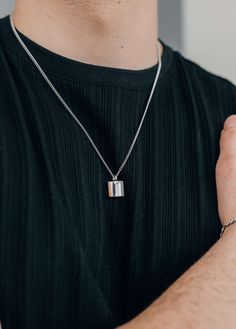 A minimalist, masculine, and durable stainless steel square pendant necklace that will not tarnish or rust over time, even when worn in water. 💎Free shipping on all orders💎Waterproof and non-tarnish 💎Packaging that is ready to offer as a gift💎Customizable and adjustable chain length The classy and shiny square pendant necklace, a durable and timeless necklace Crafted with a timeless and minimalist design, this pendant necklace is an ideal accessory for any man or woman. Its simplicity and el Masculine Necklace, Boy Necklace, Timeless Necklace, Boys Necklace, Square Pendant Necklace, Simple Pendant, Necklace Craft, Square Pendant, Necklace Simple