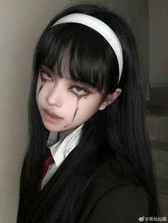 #tomie Music Video Makeup, Halloween Makeup Clown, Easy Cosplay Ideas, Easy Cosplay, Anime Cosplay Makeup, Anime Makeup, Magical Makeup, Pretty Halloween, Halloween Makeup Inspiration