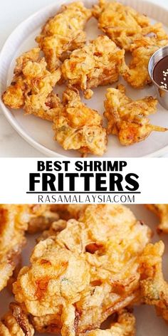 the best shrimp fritters recipe is made with only three ingredients and ready to be eaten