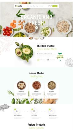 the website design for fresh foods