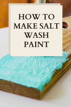 #upcycling #saltpaint #OurUpcycledLife #upcycleideas #diyupcycling #upcycledcrafts #trashtotreasure #diypaint #diycrafts #upcycle #diy #upcycledtreasures Diy Salt Wash, Salt Wash Paint Furniture, Salt Wash Paint, Salt Paint, Salt Art, Beach Signs Wooden, Homemade Chalk Paint, Salt Painting, Paint Recipe