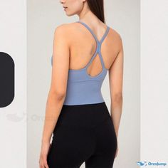 Orcajump - Premium Cross-Strap Yoga Sports Bra: Sleeveless Fitness Tank Top for Enhanced Core Support in Naked-feel Fabric - Ideal for Yoga Practice Racerback Sports Bra For Pilates, Cami Sports Bra With Built-in Bra For Gym, Sports Camisole With Built-in Bra And Stretch, Yoga Racerback Activewear With Straps, Racerback Yoga Activewear With Straps, Yoga Activewear With Racerback Straps, Racerback Activewear With Straps For Yoga, Sports Bra For Gym In Summer, Cross Back Tank Top For Workout