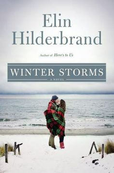 the cover of winter storm by eli hilderbrand, with an image of two people