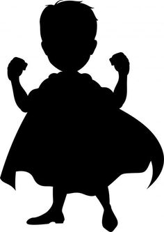 Make an impact with Wallmonkeys silhouettes. Get a custom color by entering a note online. Super Hero Cricut, Superhero Stencil Art, Superhero Vbs, Superhero Silhouette, All White Background, Superhero Crafts, Superhero Classroom, Kids Silhouette, Super Hero Theme