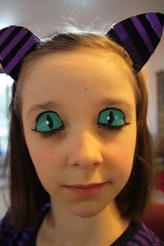 Cats Eye Makeup, Cheshire Cat Costume Kids, Cheshire Cat Makeup, Cats Costume, Cat From Alice In Wonderland, Cat Costume Kids, Cat Face Drawing, Painting Cats