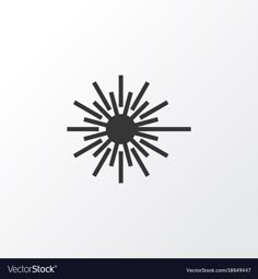 an abstract black and white sunburst icon