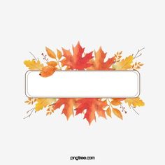 an autumn banner with leaves on it