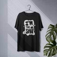 Unisex 'i'm the Shit' Graphic T-shirt Bold & - Etsy Hanging With Friends, Bold Eyes, Streetwear Outfits, Cotton Tee, Print Making, Ribbed Knit, Short Sleeve Tee, Print Quality