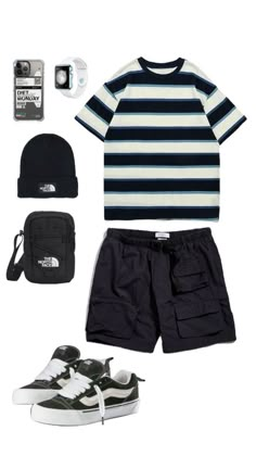 Tomboy Core, Male Summer Outfits, Skater Boys Outfits, Unisex Outfits, Trendy Outfit Inspo, Polo Shirt Outfits, Badass Outfit, Trendy Boy Outfits