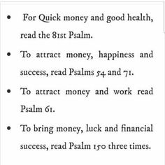 Bible Spells, Psalm Spells, Psalms For Money, Hoodoo Prosperity Spell, Psalms Spells, Book Of Psalms Spells, Hoodoo Psalms, Psalm Hoodoo, Psalms To Attract Money