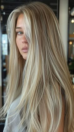 Blonde Highlights Low Maintenance, Babylights Blonde Straight Hair, Blonde Hair With Green Eyes, High And Low Lights Hair Blonde, Gigi Hadid Ash Blonde, Hailey Bieber Honey Blonde Hair, Highlights And Lowlights Blonde, Blond Body Wave Wig, Rich Blonde