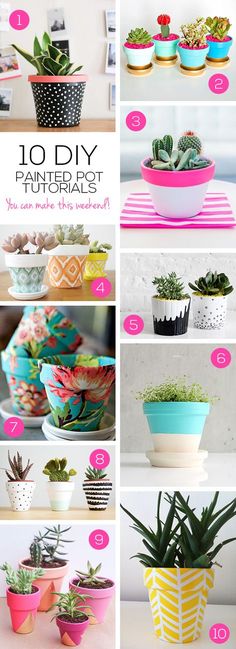 the top ten diy planters to make for your houseplants and succulents