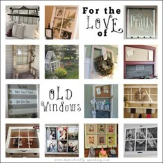 the collage is full of old windows