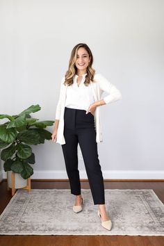 Young Adult Work Outfits, Work Event Outfit, Formal Outfit Ideas, Black Work Outfit, Outfit Formal Mujer, Event Outfit Ideas, Outfits Formal, Work Pumps, Smart Casual Work