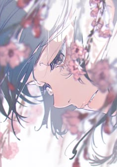 Media posts by 米山 舞 Yoneyama Mai (@yoneyamai) / X Eyes Looking Down, Cherry Blossom Art, 1080p Anime Wallpaper, Anime Eyes, Interesting Art, Art Tutorials