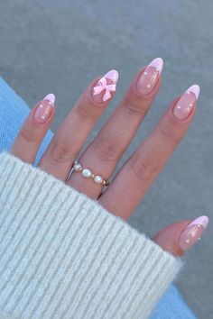 Baby Pink Stiletto Nails, Coquette Nail Designs, Coquette Nail, Pink Stiletto Nails, Coquette Nails, Valentine Nail, Baby Pink Nails, Nail Acrylic, Romantic Nails